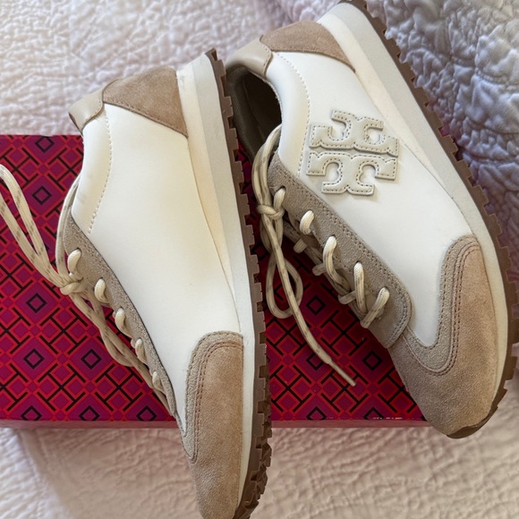 Tory Burch Cream and Tan Sneakers - Picture 5 of 6
